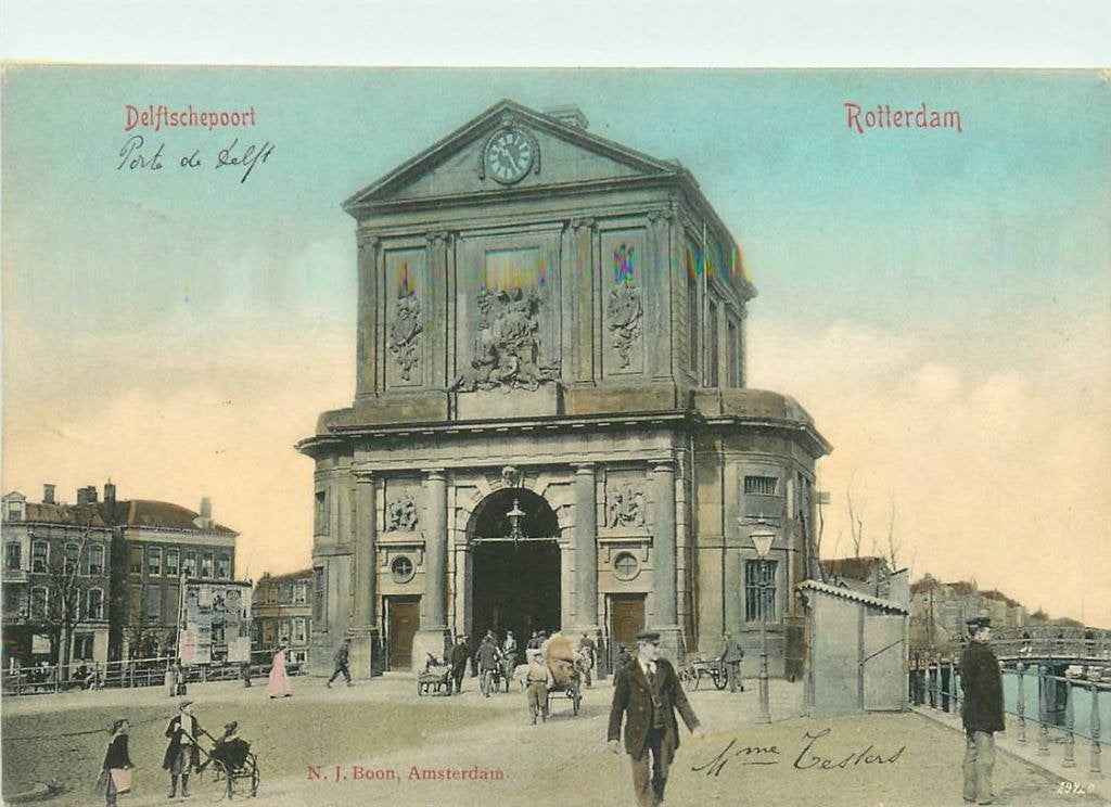 388-196-001 Rotterdam Delftsche poort, Verzenden, Voor 1920, Zuid-Holland
