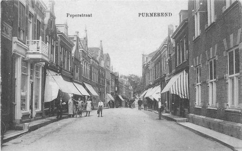 380-796-007 Purmerend Peperstraat, Verzamelen, Ansichtkaarten | Nederland, Verzenden, Voor 1920, Noord-Holland