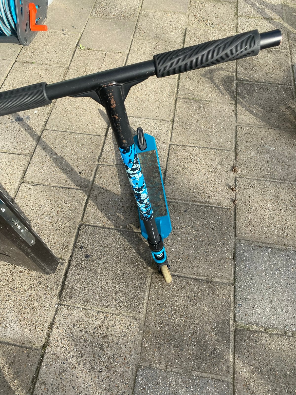 Stuntstep - Blauw met camouflage print, Ophalen, Gebruikt, Gewone step