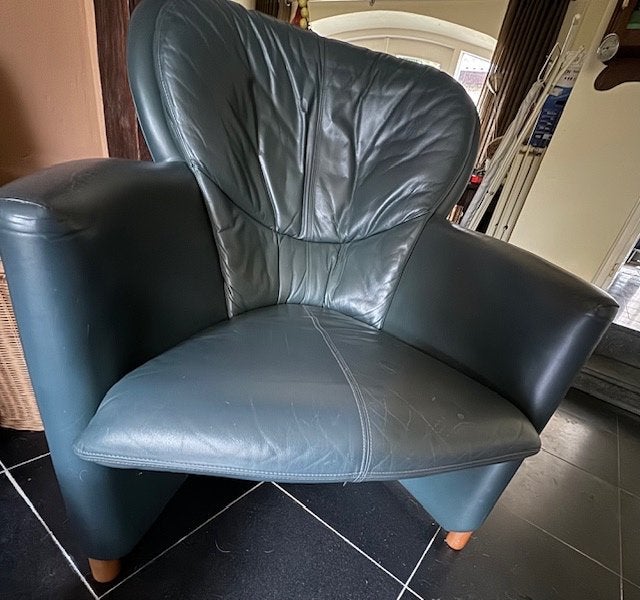 Leolux bankstel, Gebruikt, 75 tot 100 cm, Leer, Vierpersoons of meer