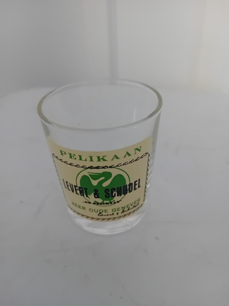 Vintage Pelikaan shotglas, Ophalen, Glas, Overige stijlen