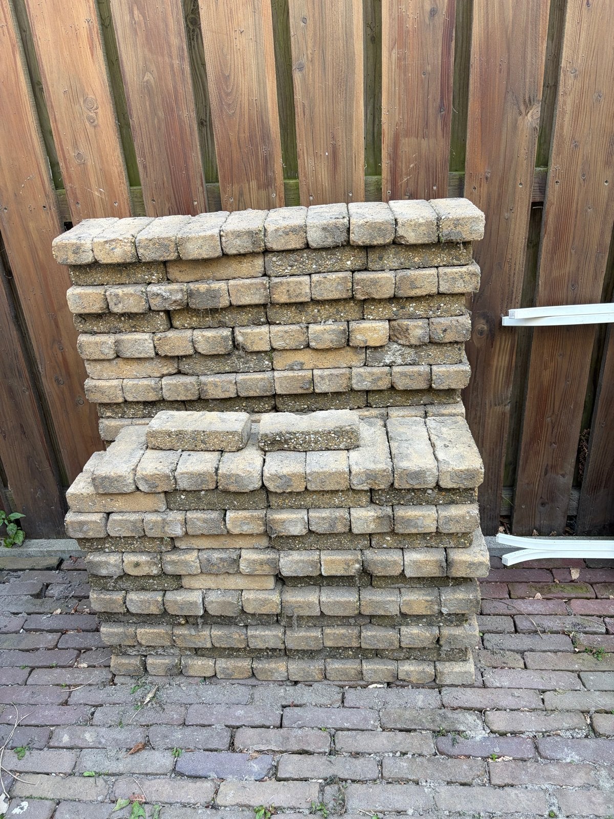 Gebruikte klinkers voor tuin of oprit, baksteenformaat, Ophalen, Gebruikt, Klinkers, 10 m² of meer