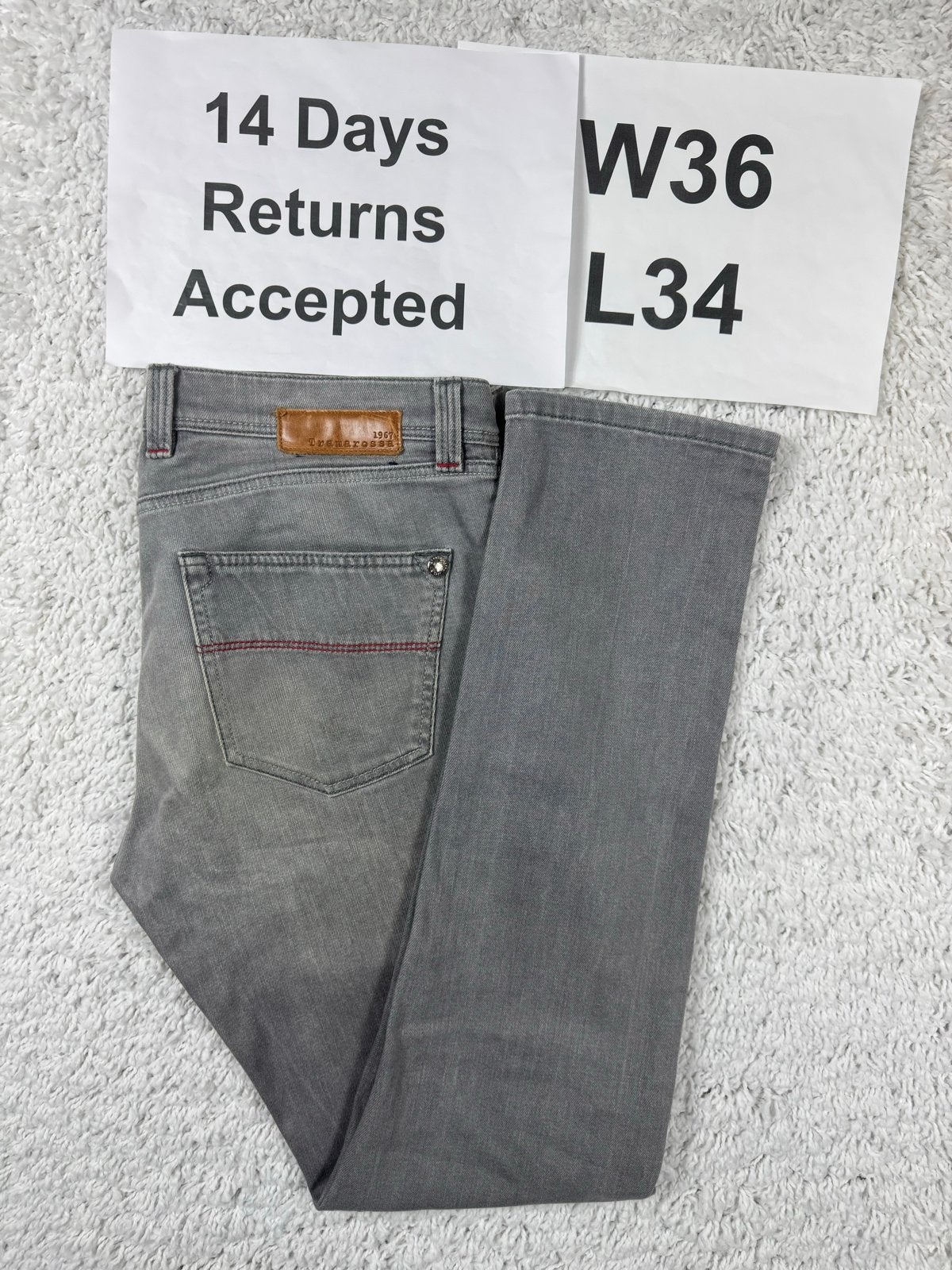 Tramarossa Leonardo Jeans / Slim Fit / Grey / W36 L34 / 2717, W36 - W38 (confectie 52/54), Verzenden, H, H