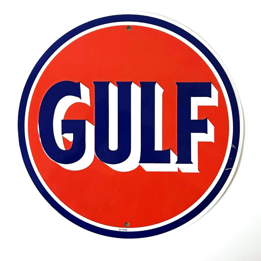 Gulf reclamebord., Verzenden, Zo goed als nieuw, Auto's