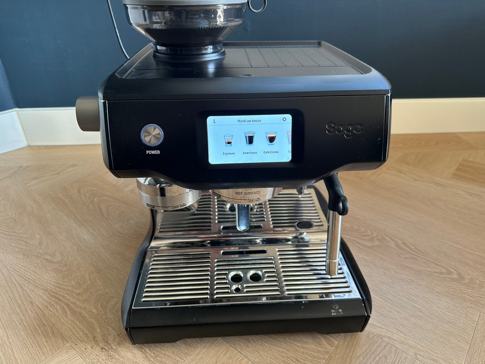 Mooie Sage Oracle Touch in technische nieuwstaat, Witgoed en Apparatuur, Ophalen, Espresso apparaat, 10 kopjes of meer, Koffiebonen