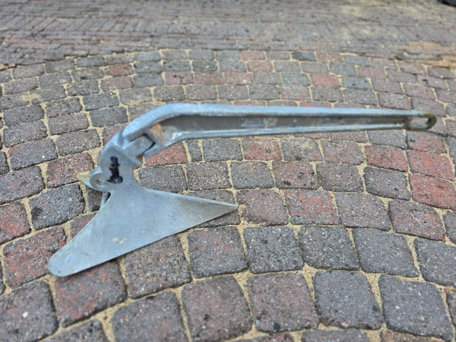 Allpa ploegschaaranker 5kg gegalvaniseerd, Watersport en Boten, Ophalen of Verzenden, Zo goed als nieuw, Ankeren en Afmeren, Zeilboot of Motorboot