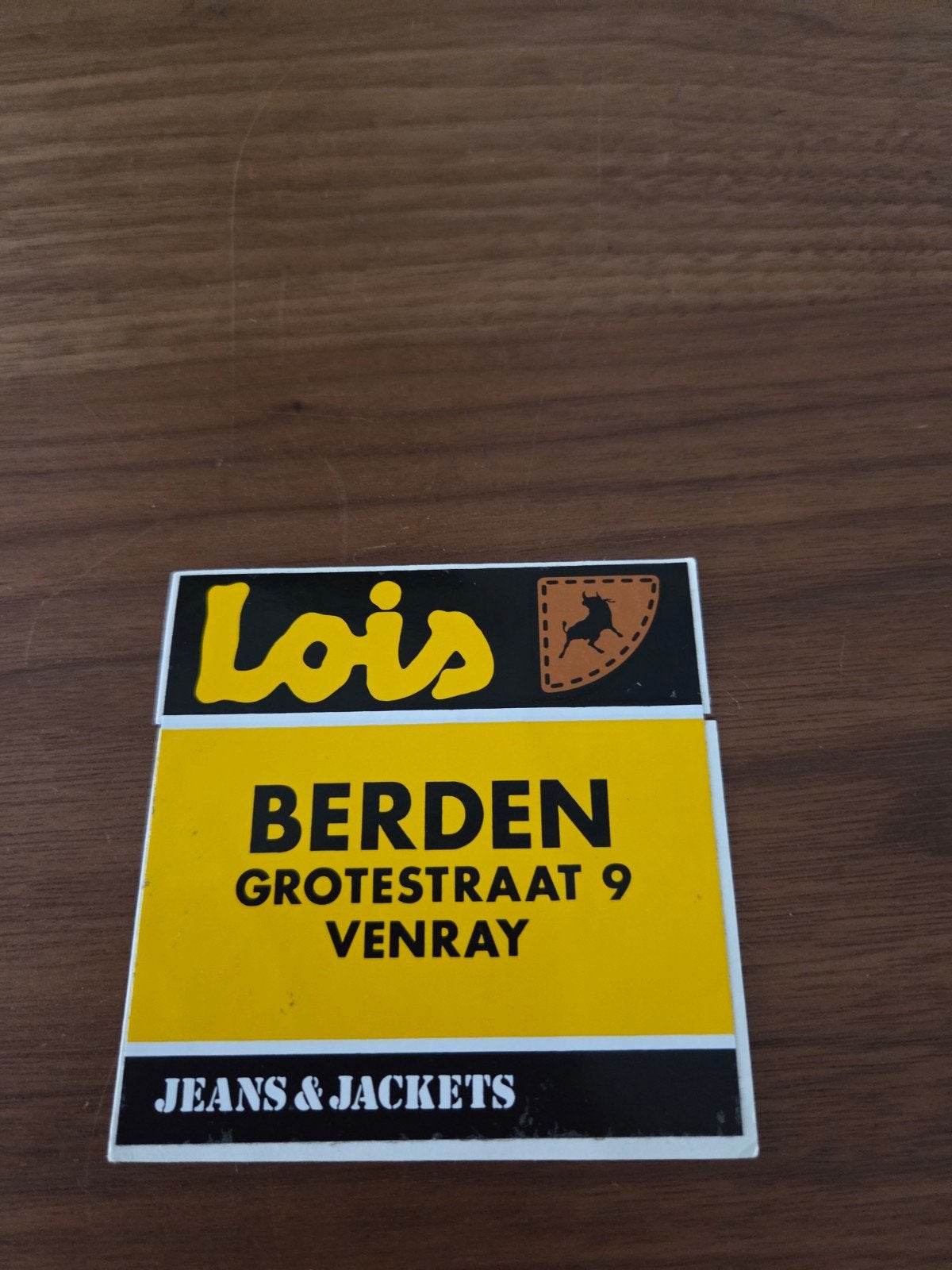 12093 Vintage Lois Jeans & Jackets Berden Venray Sticker, Verzamelen, Ophalen of Verzenden, Zo goed als nieuw, Merk