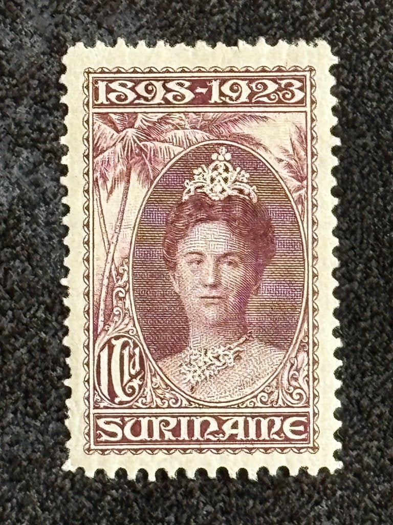 1923 SUR 108A Kon Wilhelmina Jubileum 1 Gld Ongebruikt, Ophalen of Verzenden
