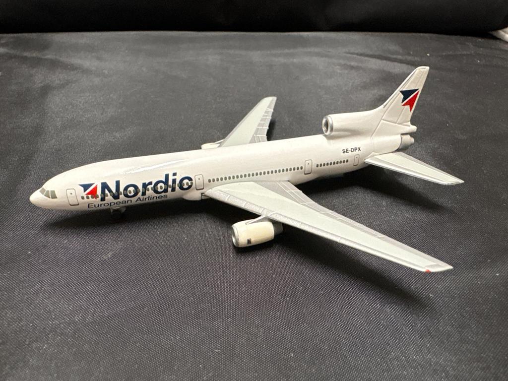 Nordic European Airlines Lockheed L-1011 Herpa 1:500, Ophalen of Verzenden, Zo goed als nieuw, Schaalmodel