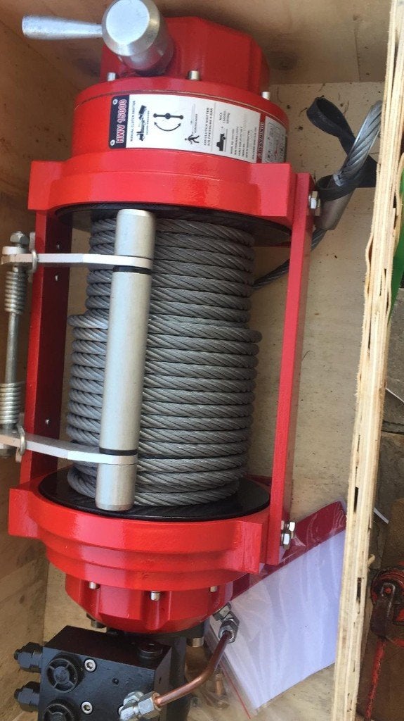 Hydraulische lier KOMPAKT 7-8 T oprijwagen kabel 26-43m 12mm, Ophalen of Verzenden, Nieuw