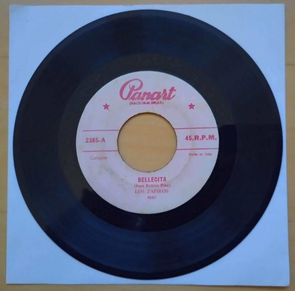 7" Los Zafiros - Bellecita Cuba Panart Nacionalizada 2385, Latin en Salsa, Gebruikt, Originele persing, 7 inch
