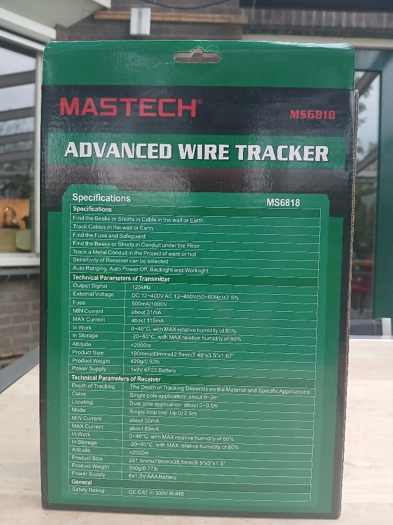Mastech MS6818  kabelbreuk detector, Ophalen of Verzenden, Nieuw, Overige meters