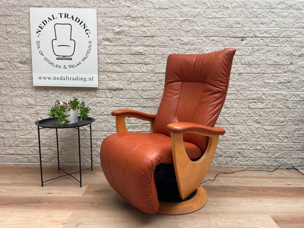 Skalma elektrisch verstelbare relax fauteuil relaxstoel, N, N, Leer, Ophalen of Verzenden