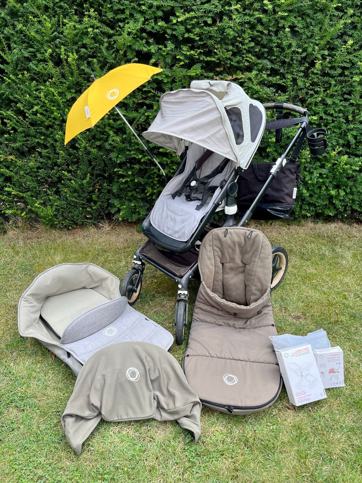 Bugaboo Fox Khaki met complete accessoires set, Gebruikt, Bugaboo, Met autostoeltje, Ophalen