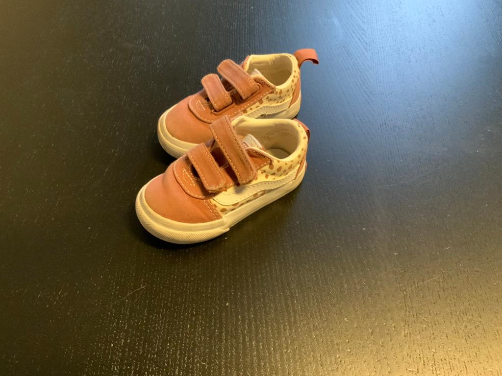 Vans schoenen maat 20 - Roze met luipaardprint, Kinderen en Baby's, Babykleding | Schoentjes en Sokjes, Ophalen of Verzenden, Zo goed als nieuw