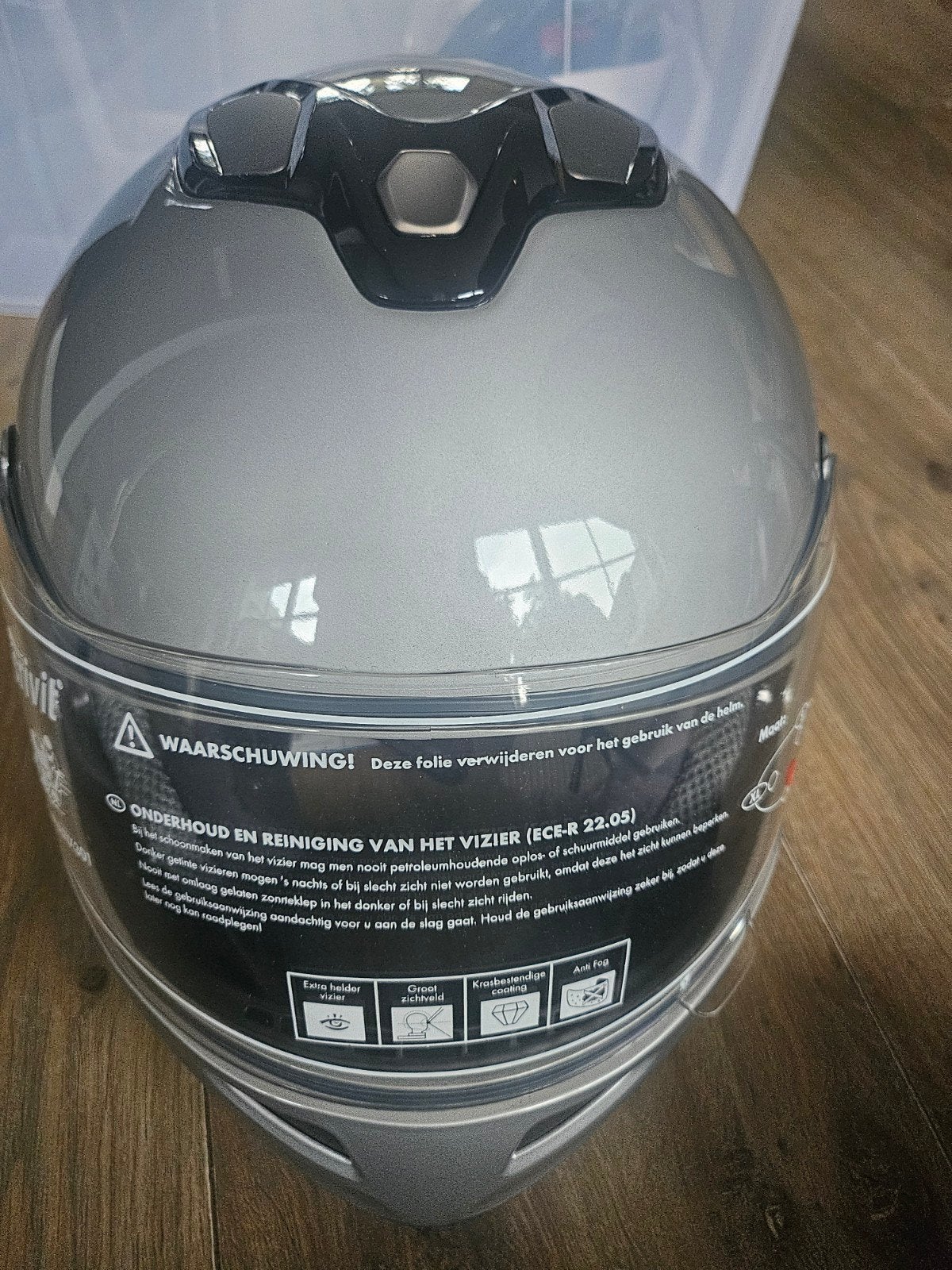 Crivit Systeemhelm Grijs, nieuw, Motoren, Ophalen, L, Systeemhelm, Overige merken