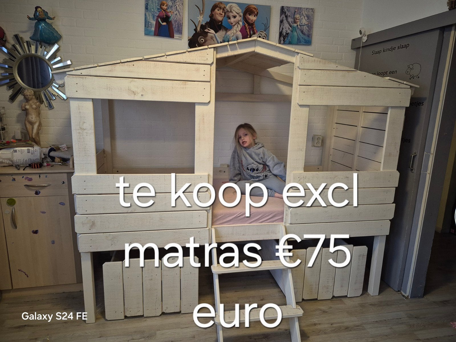 Huisbed/speelhuisbed voor kinderen - snel ophalen!, Ophalen, Gebruikt, 70 tot 85 cm, Hoogslaper of Stapelbed