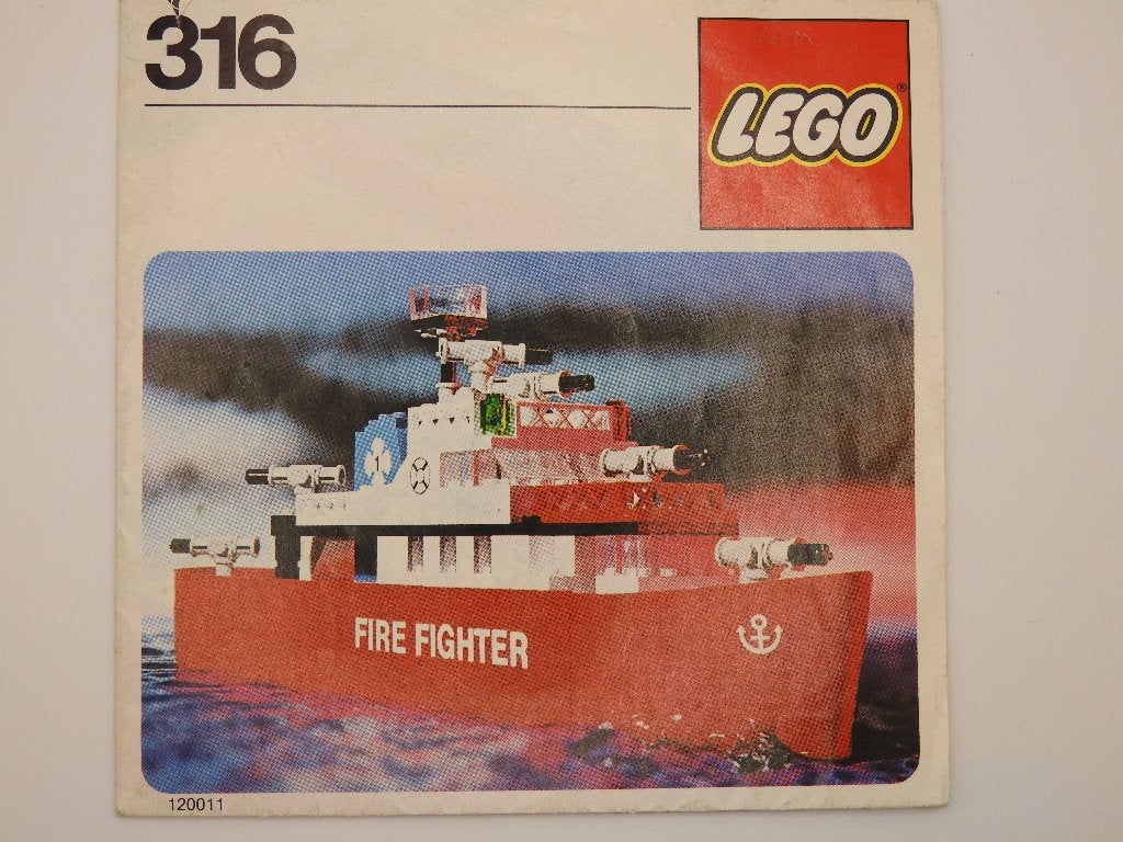 Lego 316 Vintage Fire Fighter Ship, Gebruikt, Overige thema's, Lego, Compleet