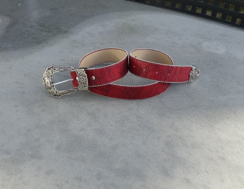 damesriem 158-2 / 95 x 3,7 cm in wijnrood - nieuw ongedragen, 3 tot 5 cm, Echt leder, Heupriem, Ophalen of Verzenden