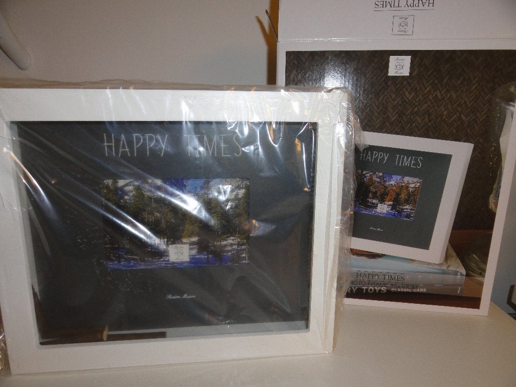 Photo Frame Happy Times Riviera Maison - nieuw, Nieuw, Ophalen of Verzenden, Fotolijst, Wit