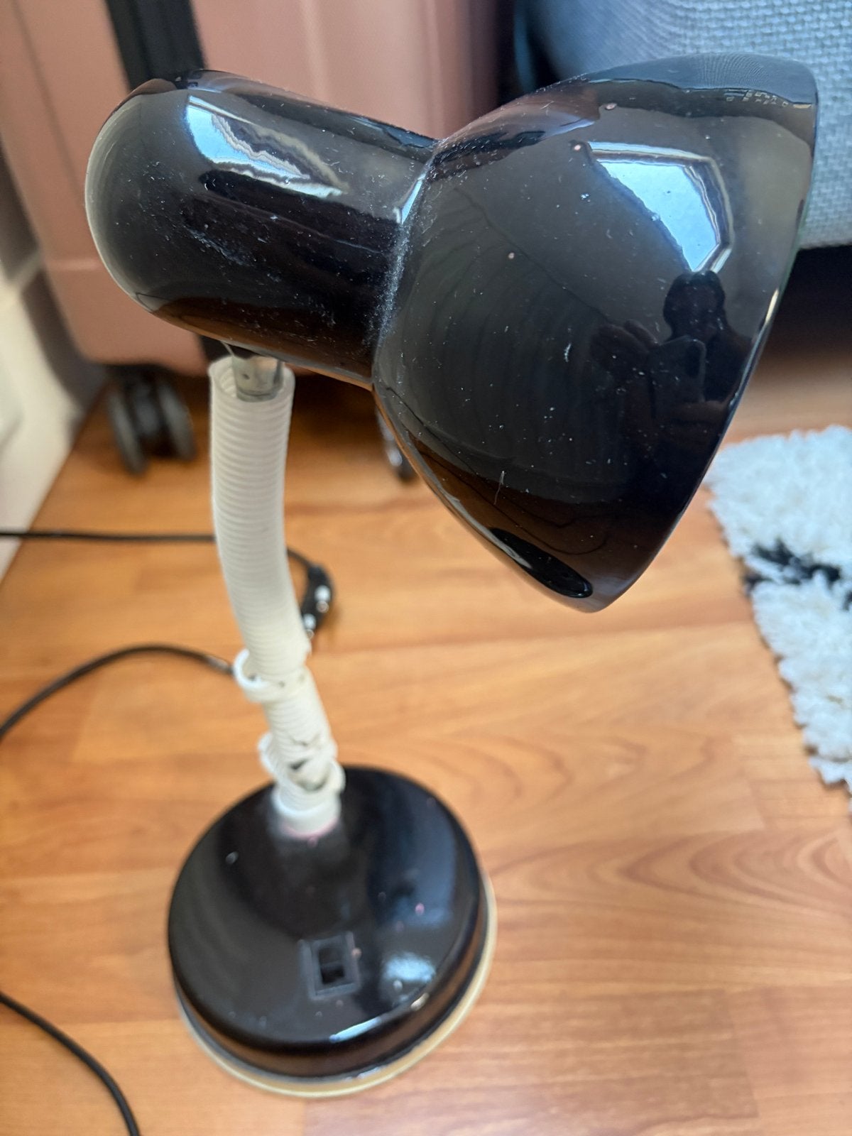 Zwarte Bureaulamp/Bedlamp met Flexibele Arm, Ophalen, Gebruikt, E27 (groot), Zwart