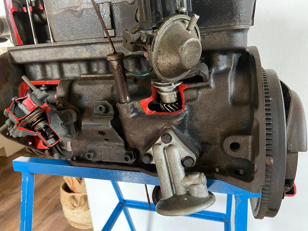 Leermodel opengewerkt Opel Kadett motorblok, Auto-onderdelen, Motor en Toebehoren, Ophalen, Gebruikt, Opel