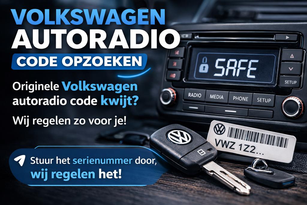 Volkswagen autoradio code opzoeken, Auto diversen, Autoradio's, Ophalen of Verzenden, Nieuw
