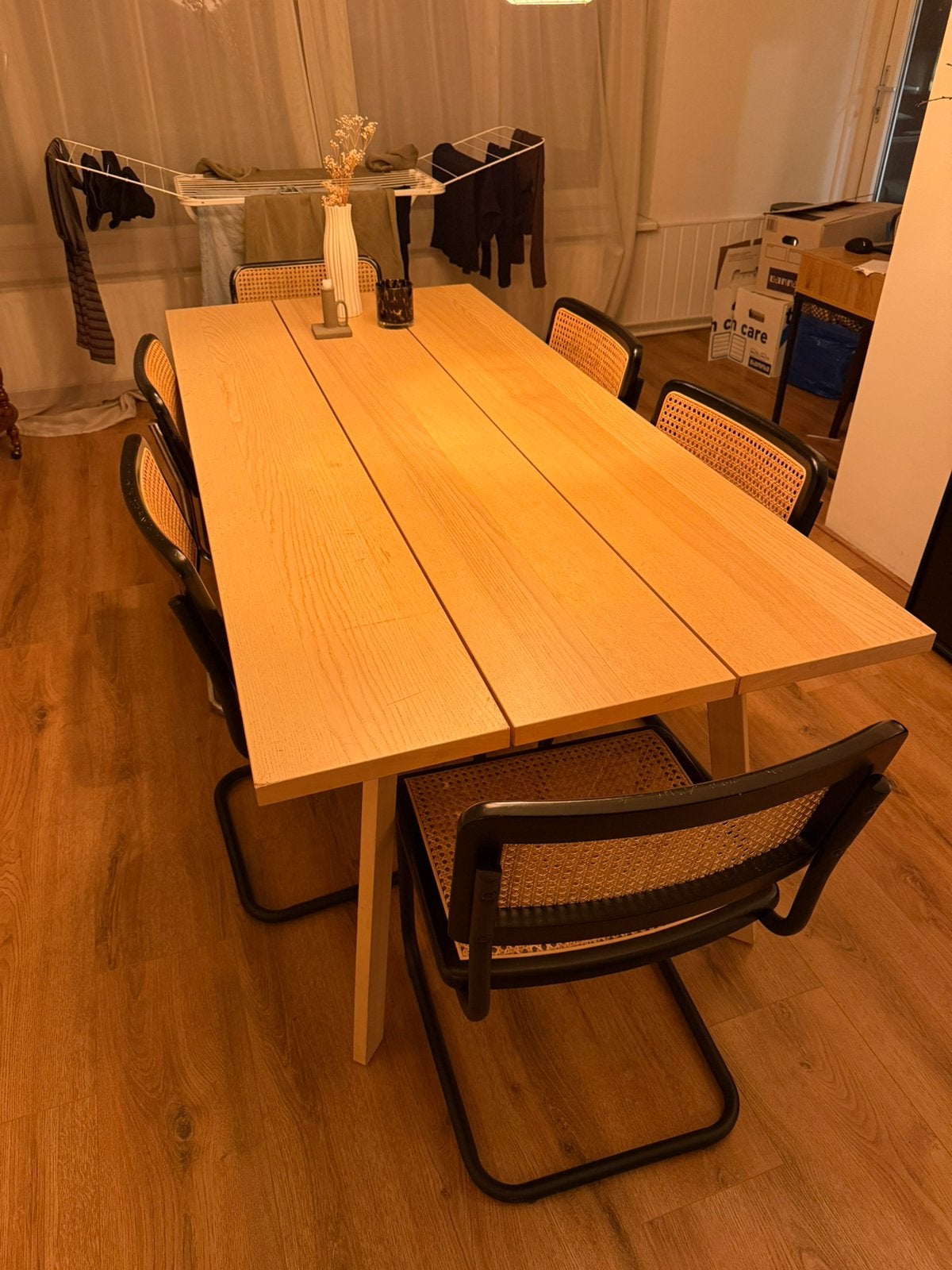 Eetkamer stoelen rotan, Huis en Inrichting, Ophalen, Gebruikt, Bruin, Riet of Rotan