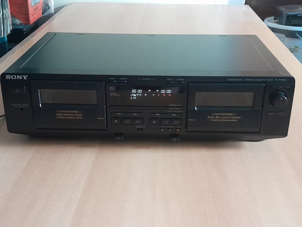 Vintage Sony Dubbel Cassettedeck model TC-WR681 ( lezen! ), Ophalen, Dubbel, Sony, Tiptoetsen