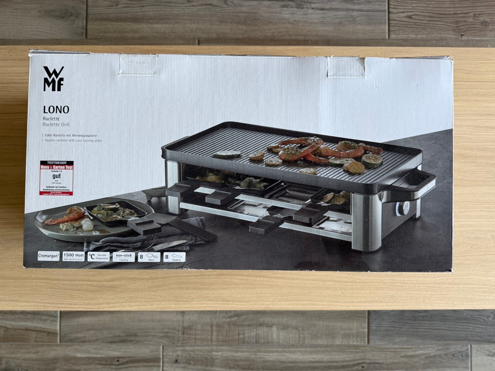 WMF Lono gourmetstel 1500 watt met extra bakjes en spatels, Ophalen, Zo goed als nieuw, 8 personen of meer