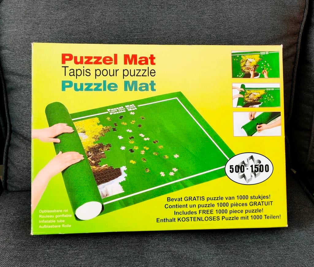 Oprolbare puzzelmat met gratis 1000-stukjes puzzel, Hobby en Vrije tijd, Denksport en Puzzels, Ophalen of Verzenden, 500 t/m 1500 stukjes