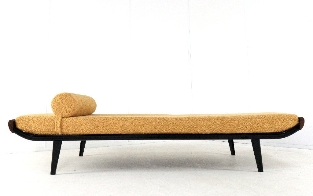 Cordemeijer voor Auping Cleopatra daybed vintage gestoffeerd, Eenpersoons, -, -, Ophalen of Verzenden