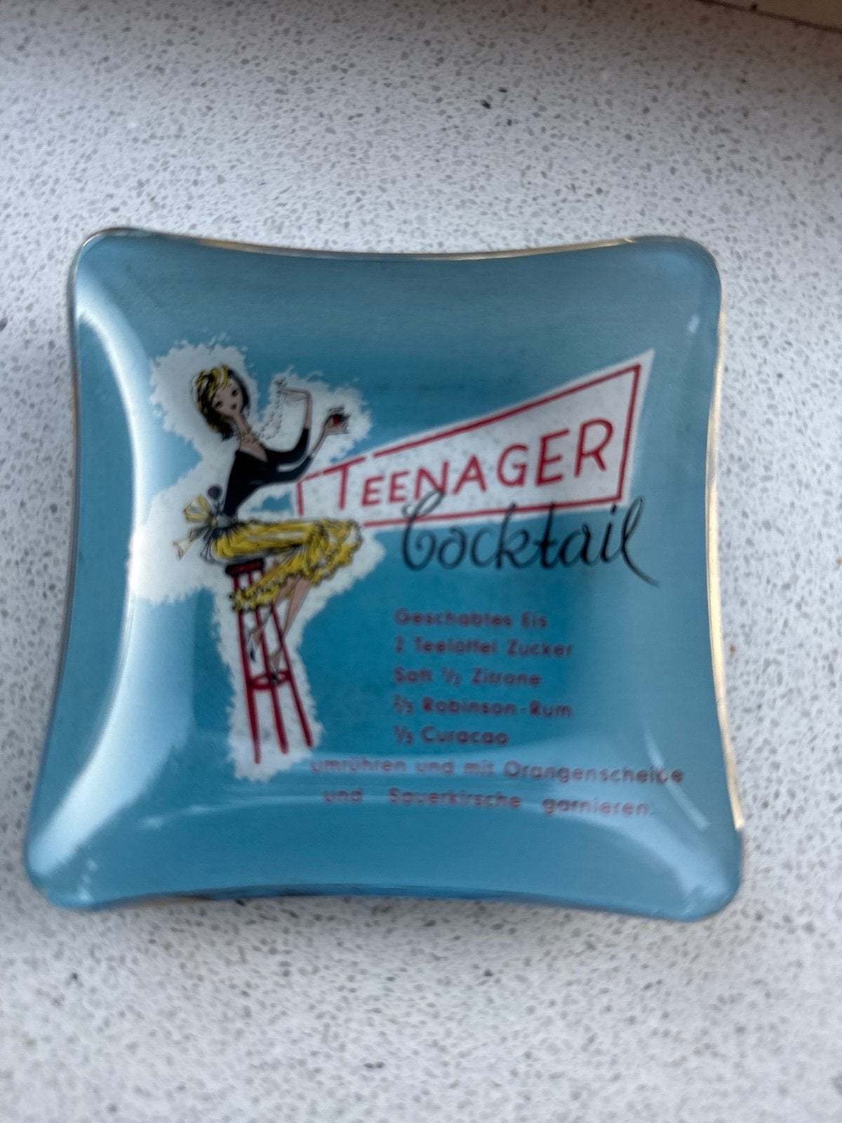 Vintage Jaren '50 Glazen Cocktail Schaaltje - Teenager Cockt, Ophalen of Verzenden
