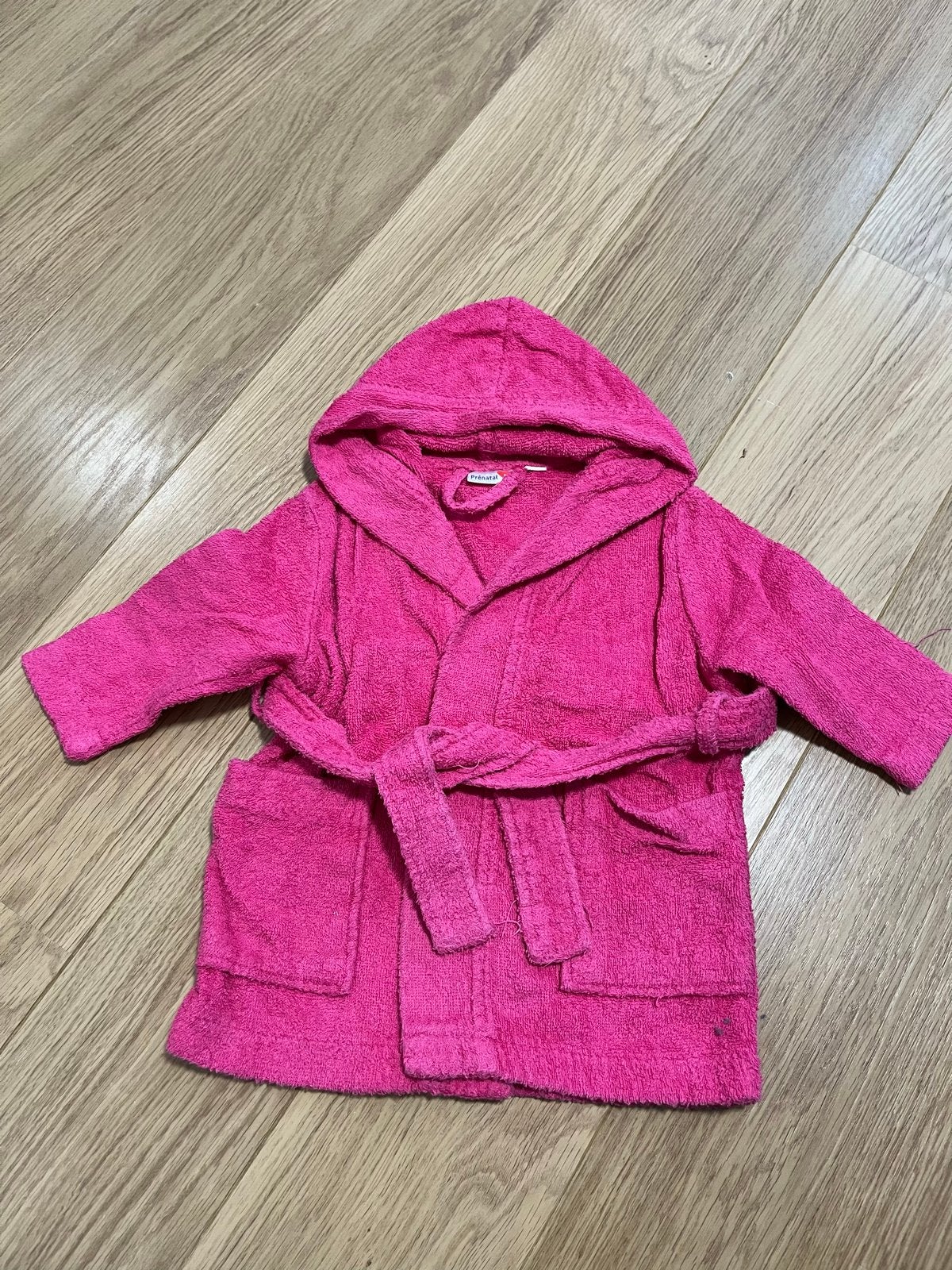 Roze badjas maat 74 met capuchon, Ophalen of Verzenden, Gebruikt, Meisje, Nacht- of Onderkleding