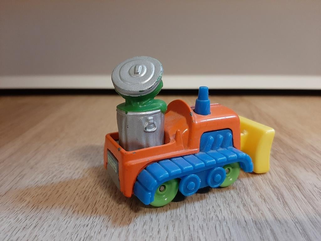 Sesamstraat Oscar bulldozer wagentje, Ophalen of Verzenden