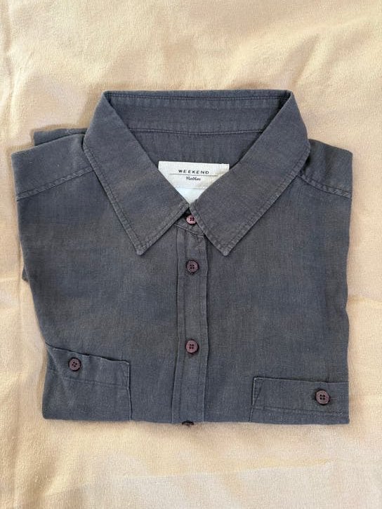 Max Mara Weekend Linnen Blouse Bruin XL 3/4 Mouw, Ophalen of Verzenden, Zo goed als nieuw, Maat 46/48 (XL) of groter, Bruin