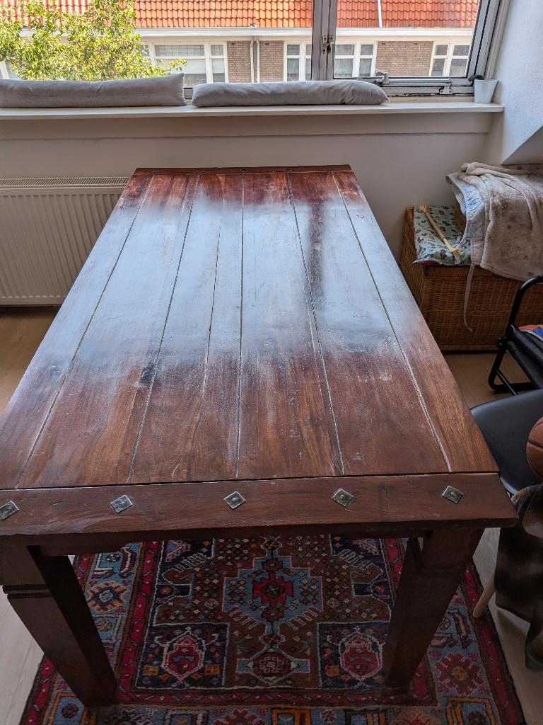 Cubaanse eettafel met bank, Ophalen, Koloniaal, 50 tot 100 cm, Zo goed als nieuw