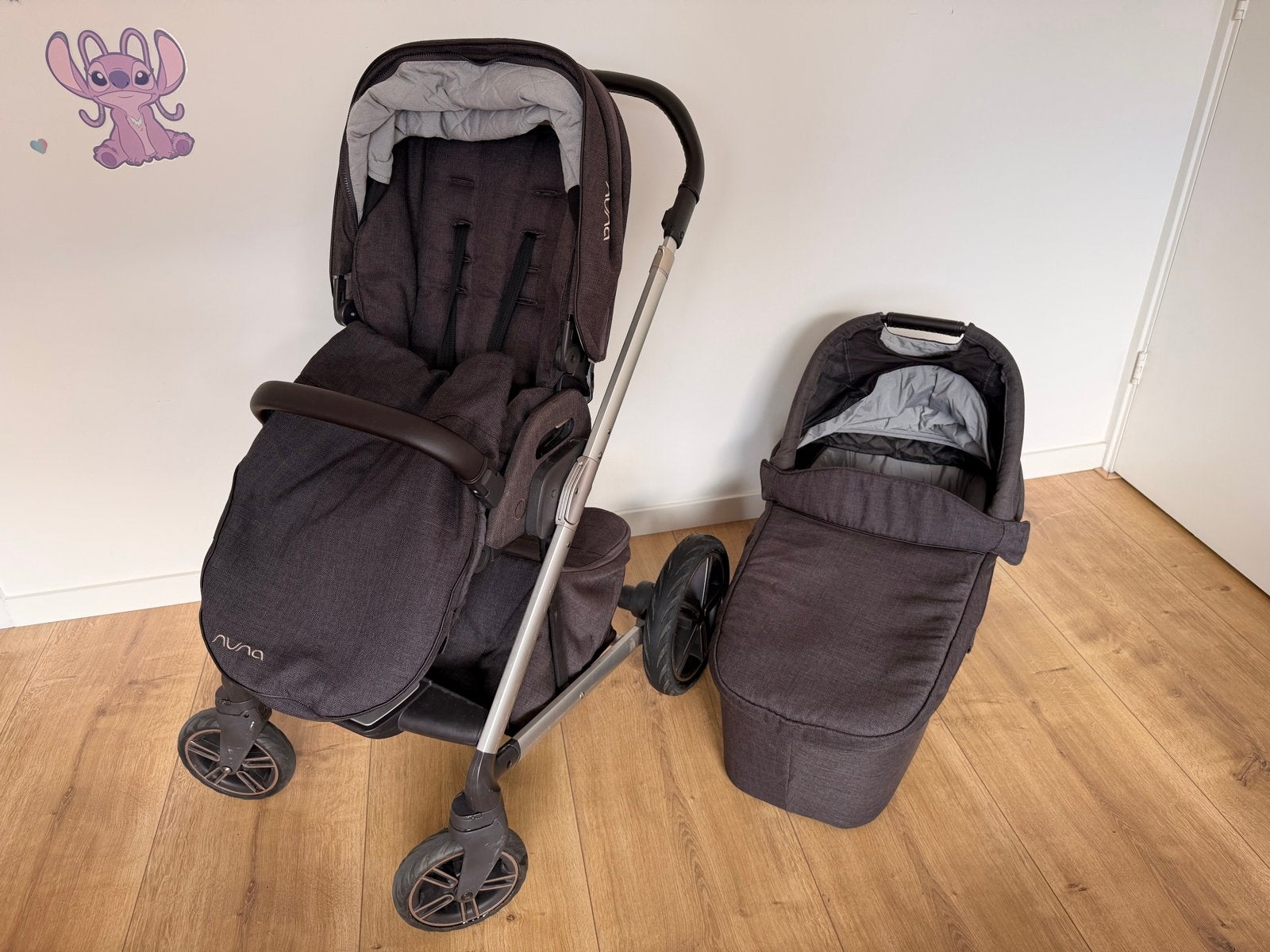 Nuna Mixx Next kinderwagen met reiswieg en winter voetenzak, Kinderen en Baby's, Kinderwagens en Combinaties, Zo goed als nieuw