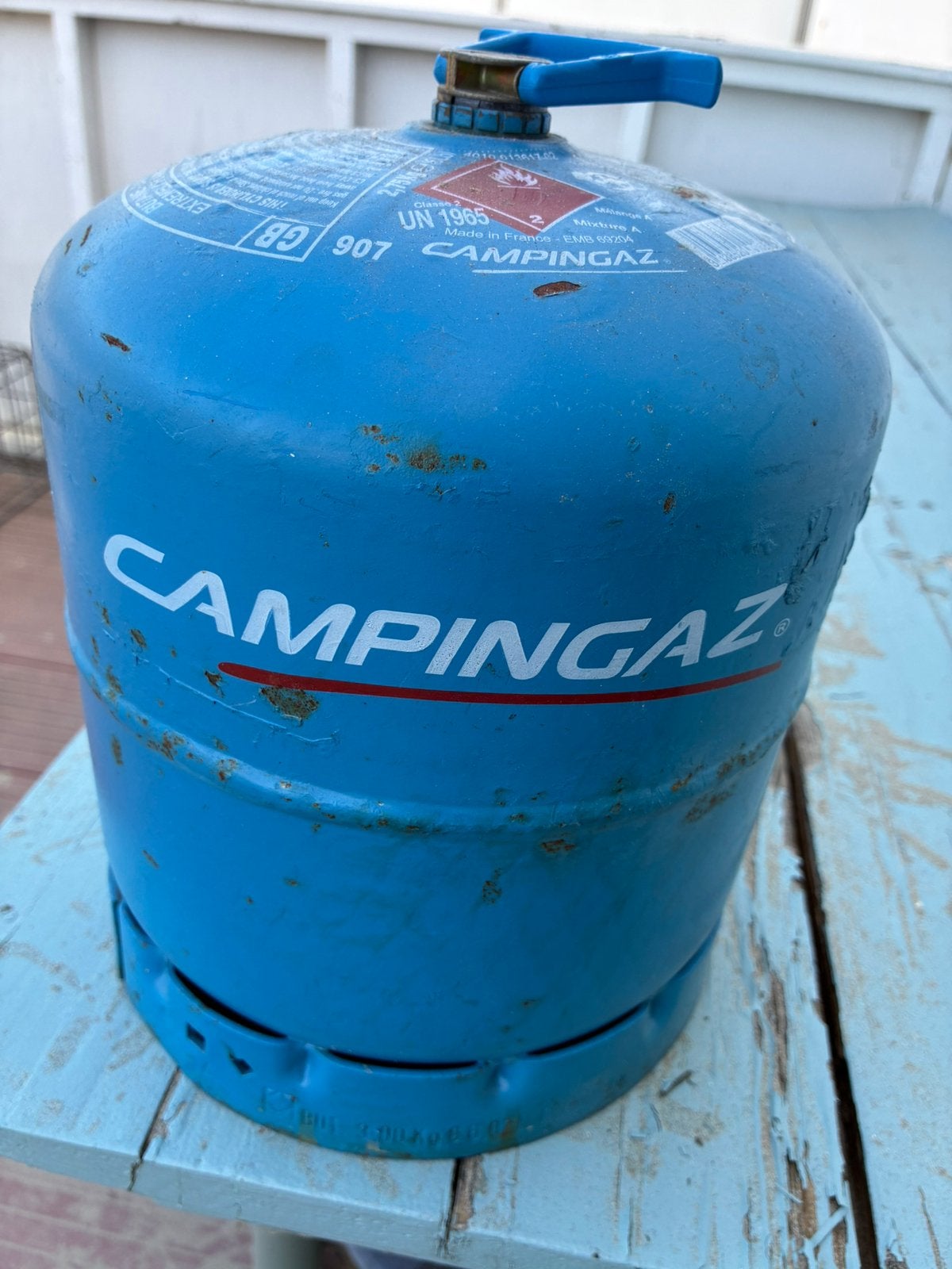 Campinggaz 907 fles halfvol., Ophalen, Gebruikt