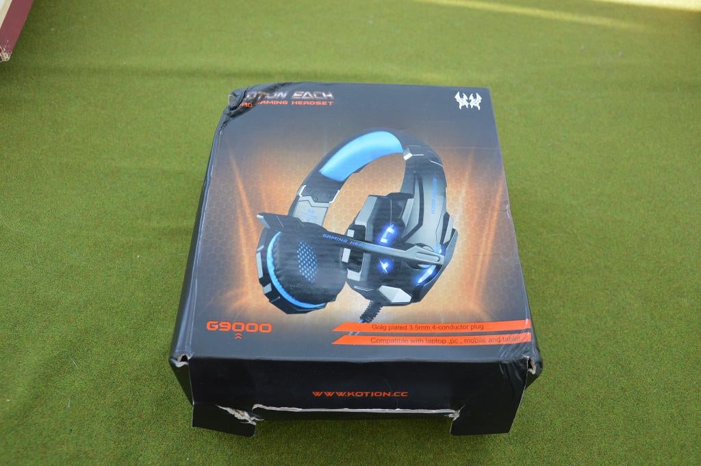 KOTION EACH G9000 Gaming Headset - PS4 laptops - Zwart/Blauw, Kotion Each, Gaming headset, Nieuw, Ophalen of Verzenden