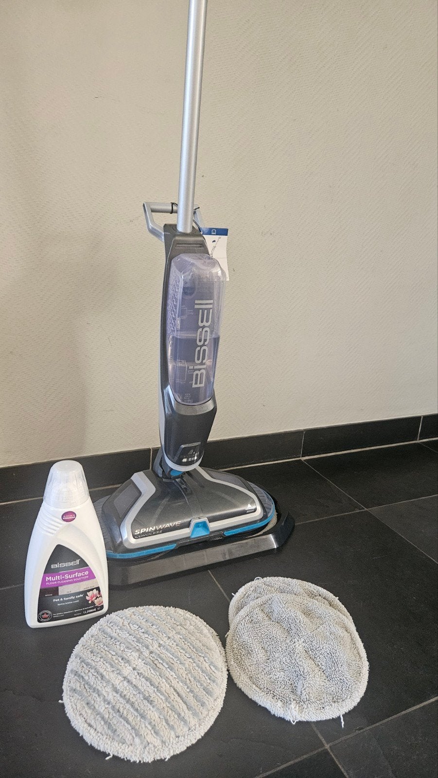 Bissell SpinWave Cordless Vloerreiniger, Witgoed en Apparatuur, Stofzuigers, Gebruikt, Overige merken, Draadloos, Dweilfunctie
