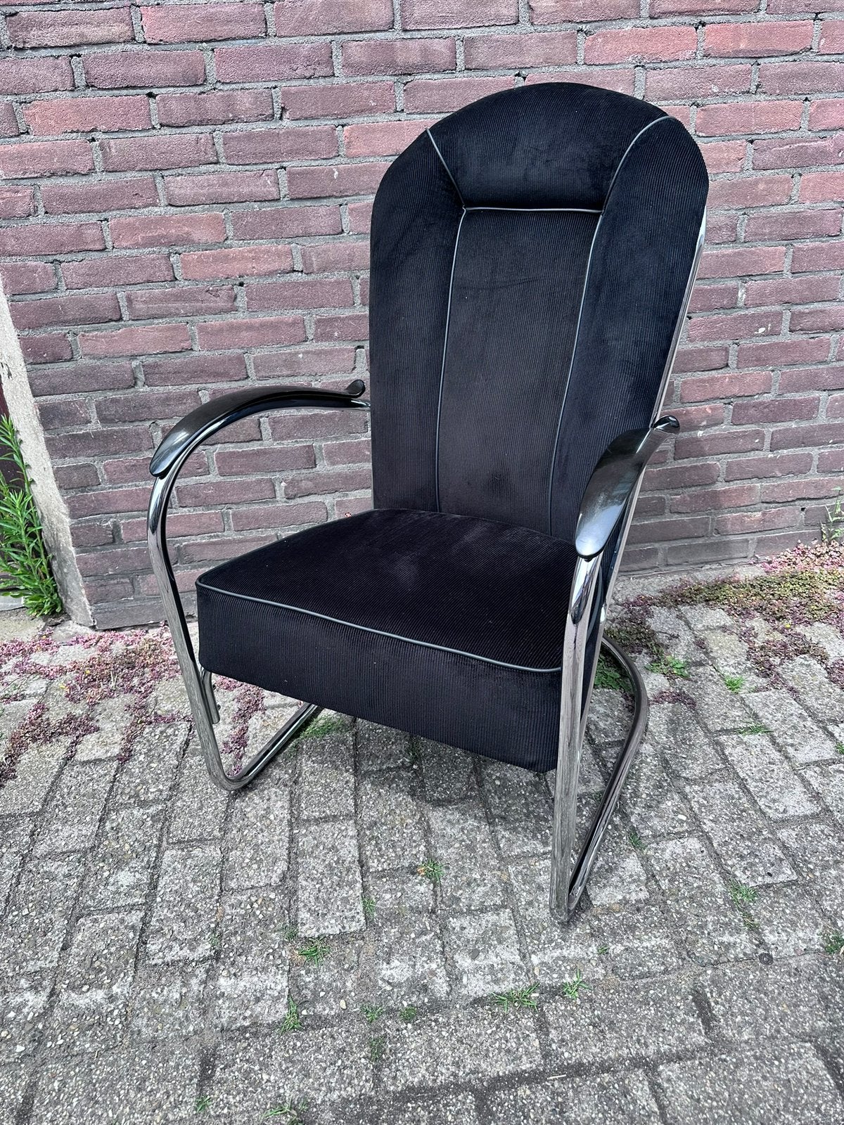 Gispen Dutch Originals AA / Zwarte Mancherster Ribstof, Huis en Inrichting, Ophalen, Stof, 50 tot 75 cm