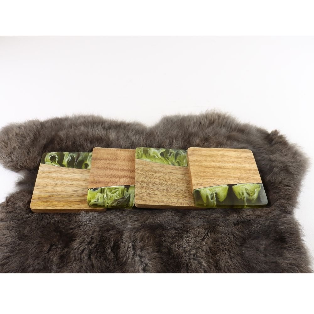 Houten onderzetters - Epoxy onderzetters - Bar accessoires, Hout, Cave & Garden, Nieuw, Ophalen of Verzenden