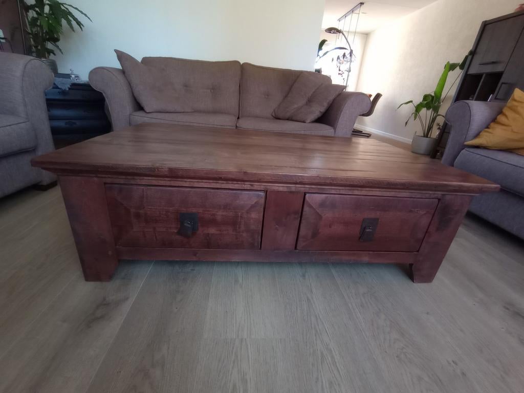 Salontafel koloniaal, Ophalen, 100 tot 150 cm, Koloniaal, Teakhout
