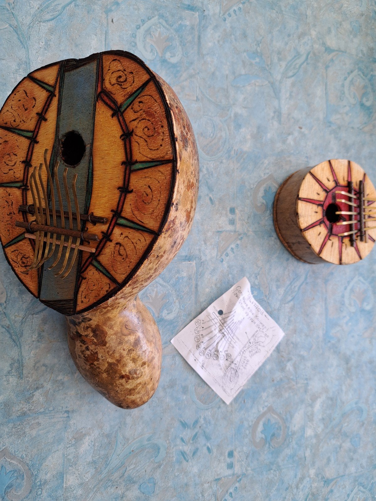 Braziliaanse Kalimba Kalebas & Trommel Instrumenten Set, Ophalen of Verzenden