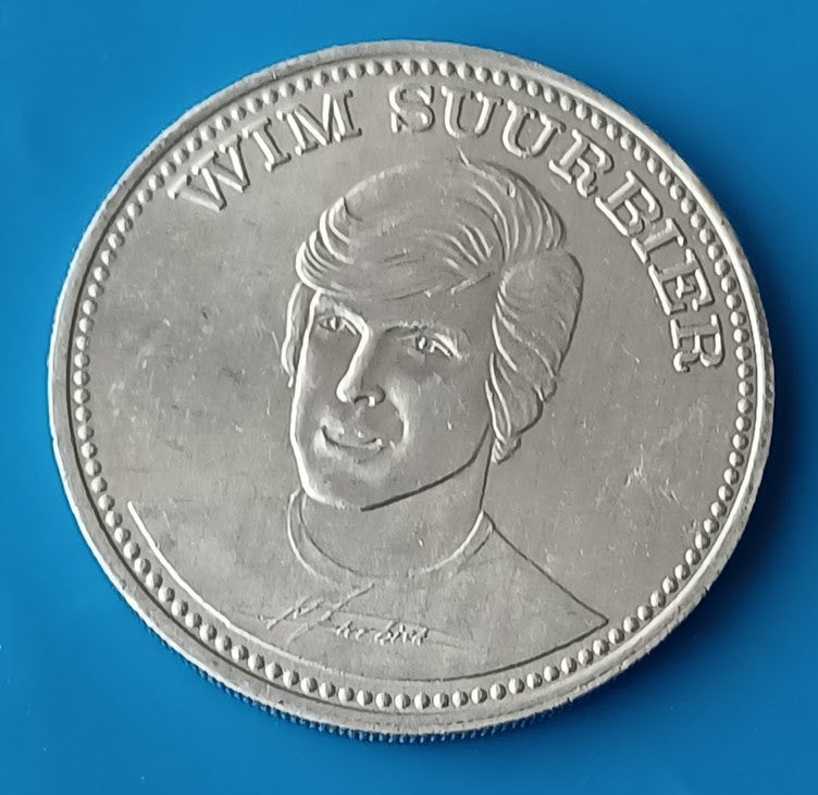 Penning Wim Suurbier 'Ajax' - Shell 1970, Postzegels en Munten, Penningen en Medailles, Ophalen of Verzenden, Overige materialen