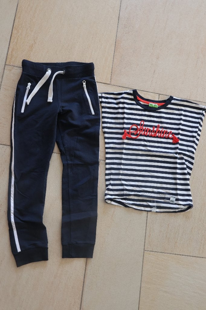 IZGS Billy & Lilly broek en shirtje setje 134 140, Ophalen, Meisje, Zo goed als nieuw, Setje