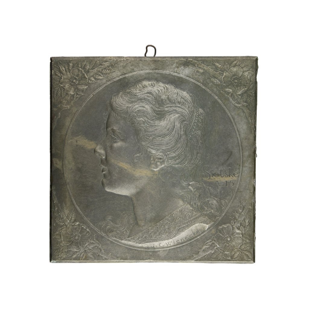 UNICA PLAQUETTE J.C. Wienecke SIETSKE WIENECKE 15 JAAR, Ophalen of Verzenden, Brons, Nederland
