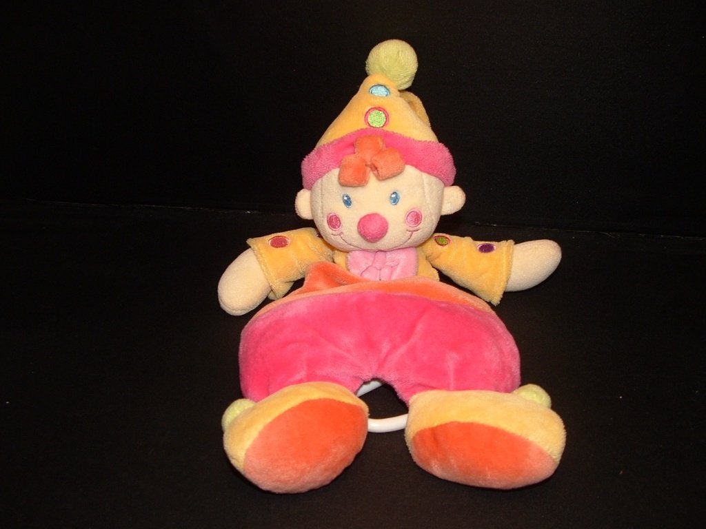 NICOTOY POPJE JONGEN CLOWN MUZIEKDOOS VELOURS, Kinderen en Baby's, Verzenden, Nieuw, Overige typen