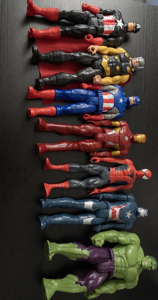 Marvel Avengers Actiefiguren Set (Iron Man, Hulk, Captain Am, Ophalen, Gebruikt